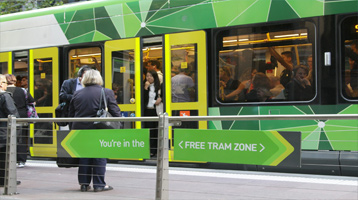 Free tram zone in Melbourne